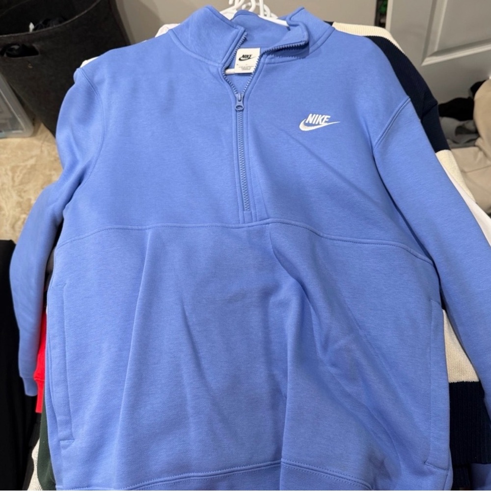 Nike Light Blue Zip-Up Pullover